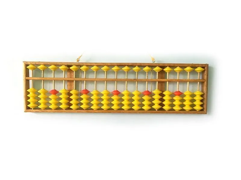 Счёты абакус, 17 рядов, жёлтый, из дерева