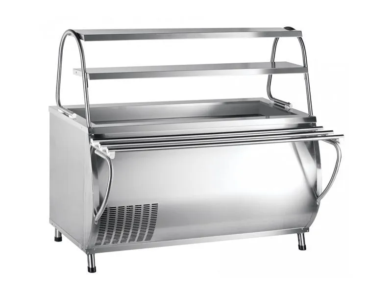 Прилавок холодильный открытый Патша, нейтр.шкаф, 2 полки, L1500 мм