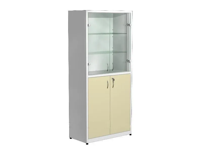 Медицинский шкаф для медикаментов 700×300×1750 стекло/металл