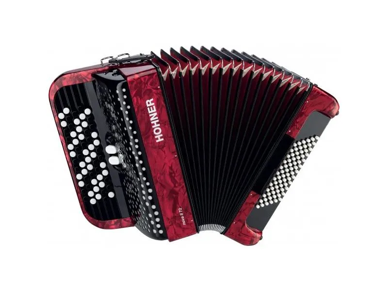 Кнопочный аккордеон HOHNER Nova II 72 (A1563) 3/4 Red гриф B