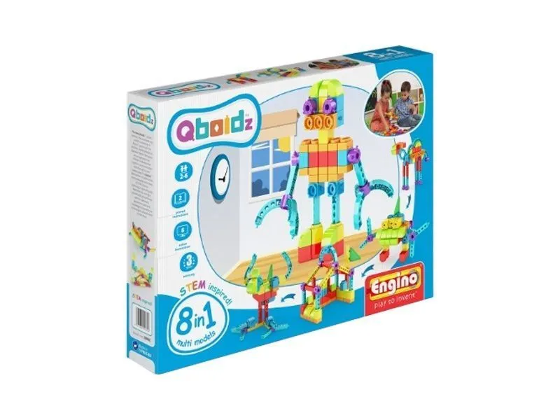 Конструктор ENGINO QBOIDZ Набор из 8 моделей. Робот 4-7 лет