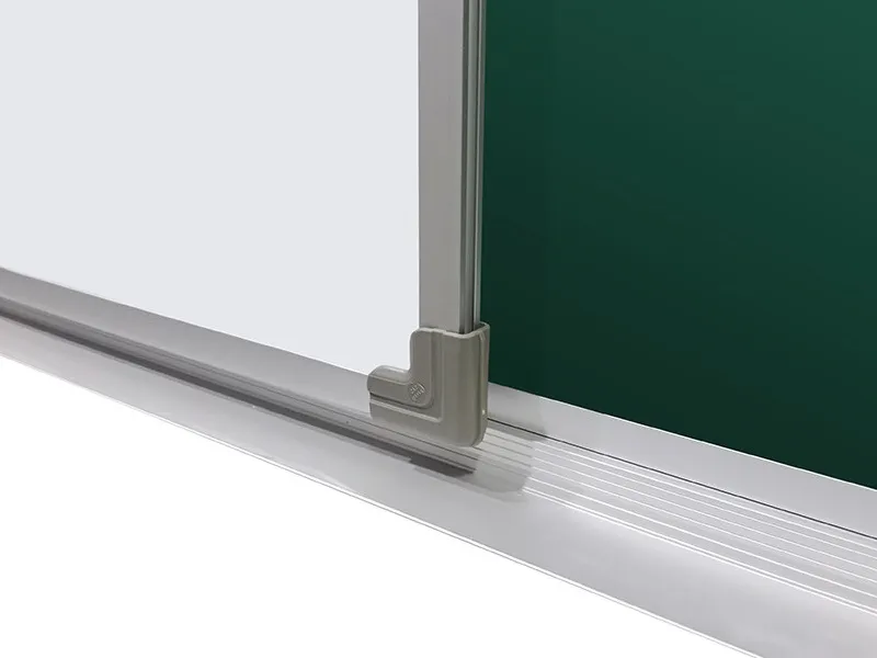 Двухэлементная магнитно-комбинированная доска 100х225 - алюминиевый профиль створка слева