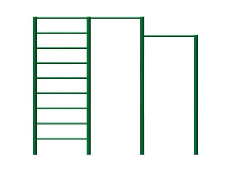 Шведская стенка и два турника (металл)