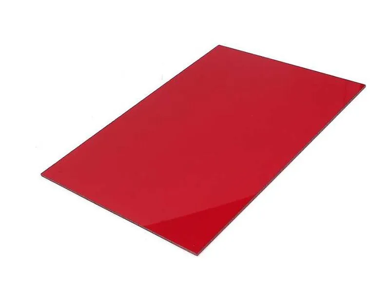Акрил красный литой 1200х600х3 мм