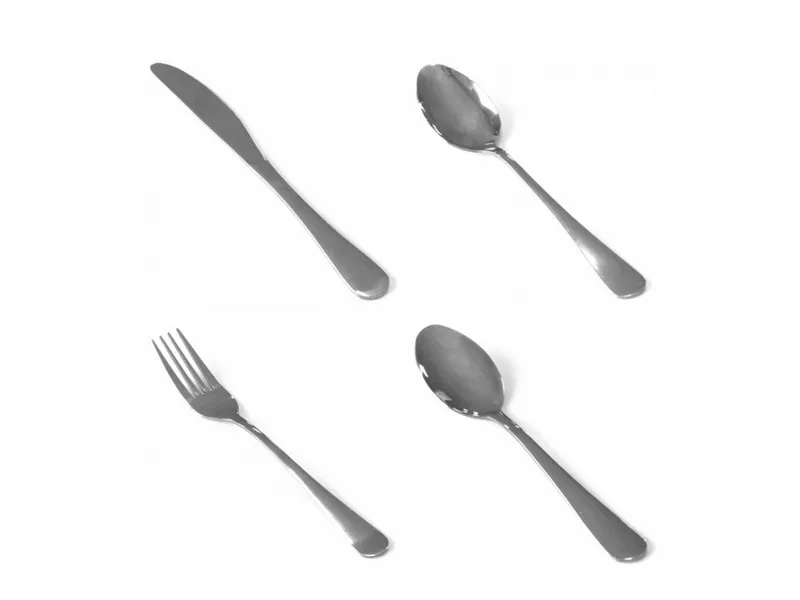 Комплект посуды и столовых приборов, нерж.ст