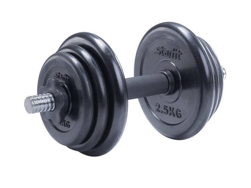 Гантель разборная обрезиненная, 10 кг