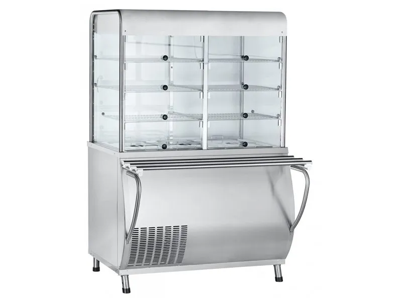 Прилавок холодильный закрытый Патша, 3 полки, нейтр.шкаф, L1120 мм