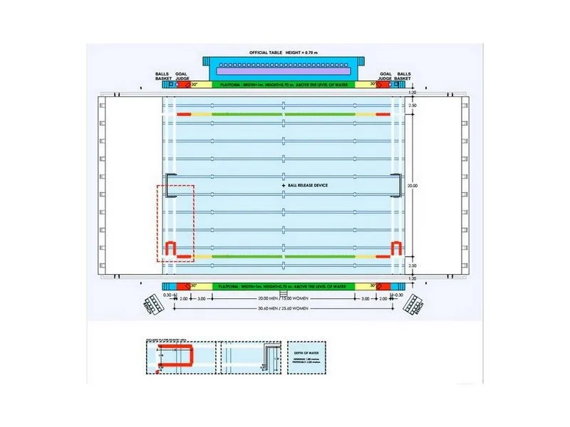 Комплект разметки поля соревновательный 20х30 м (с крепежом)