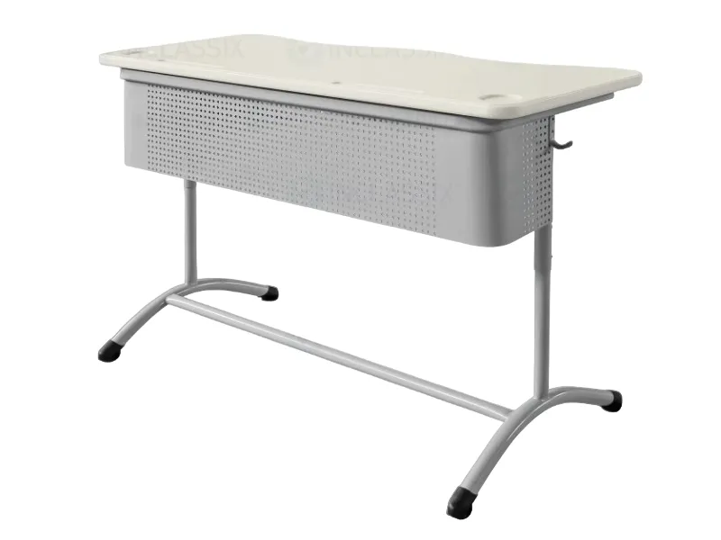Школьный двухместный стол с перфорированным экраном ШСТ14