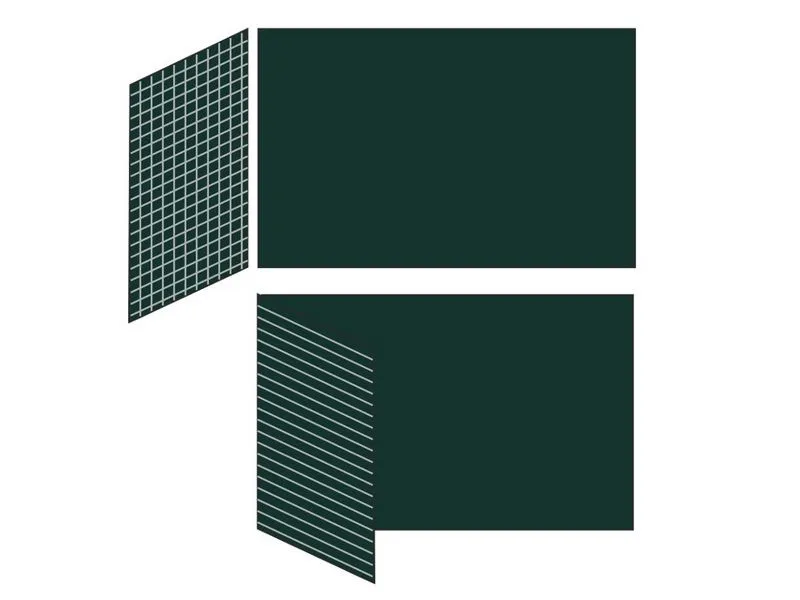 Магнитно-меловая двухсекционная доска 100×225, створка слева