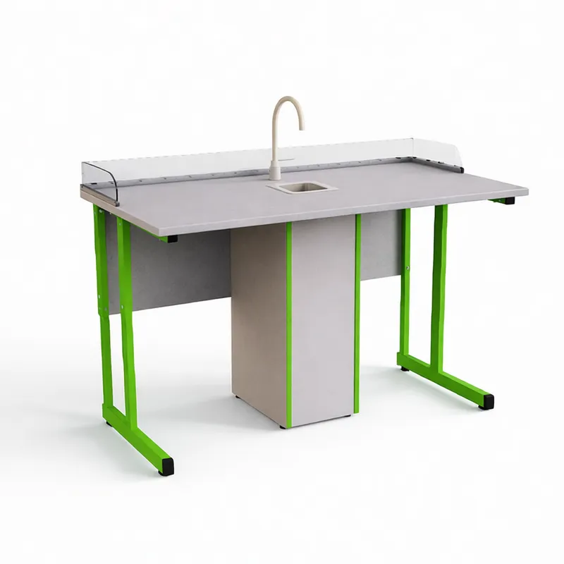 Школьный ученический стол с сантехникой 1200×600 мм