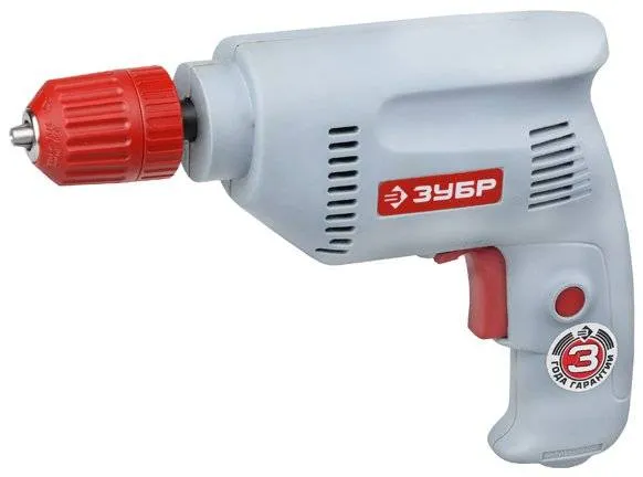 Дрель ЗУБР реверсивная, БЗП, 10 мм, 420 Вт