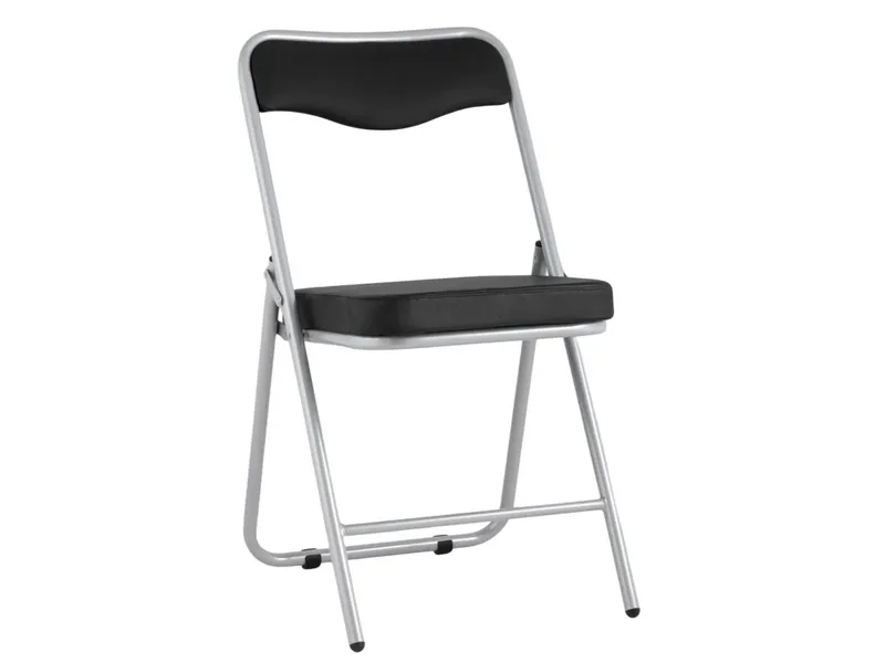 Складной стул экокожа, каркас металлик