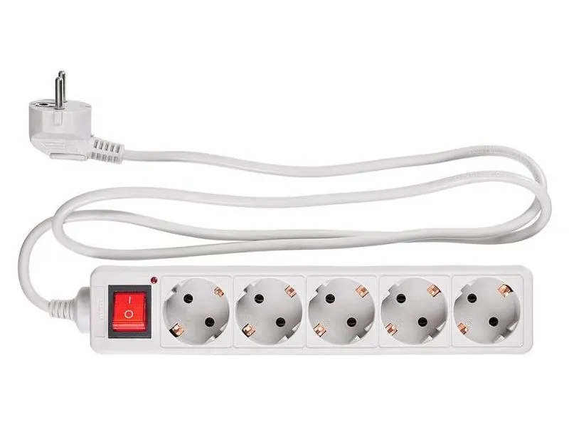 Сетевой фильтр BURO 500SL-5-G, 5 м