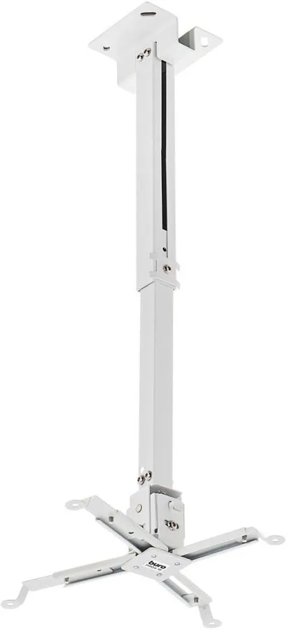 Кронштейн для проектора Buro PR04-W, до 20кг, потолочный, поворот и наклон, белый