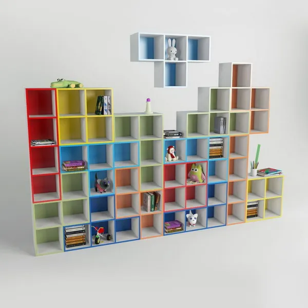 Стеллаж Тетрис прямой 3850×350×2800 мм