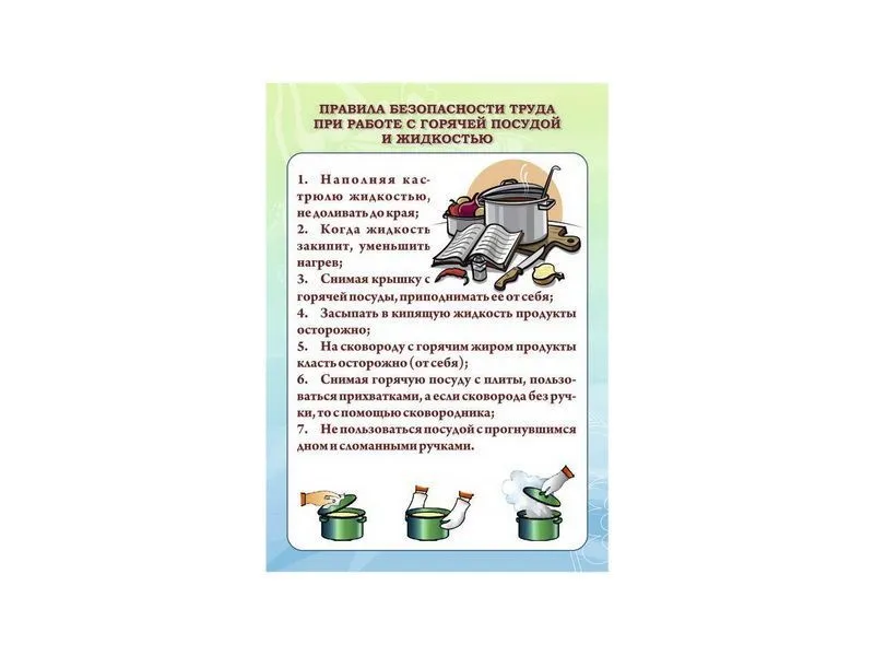 Стенды по технике безопасности при кулинарии, 700×1000 мм