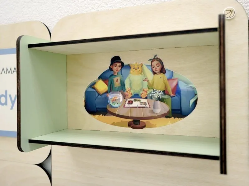 Дидактическая настенная панель для английского, 4 модуля