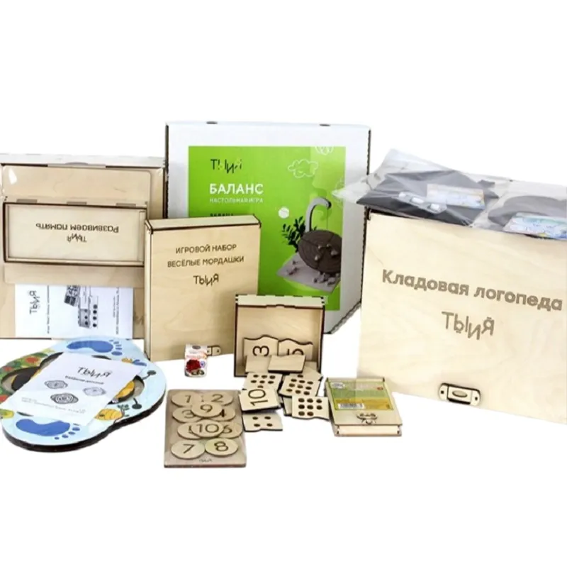 Кладовая логопеда — набор мелкой моторики в деревянном чемоданчике