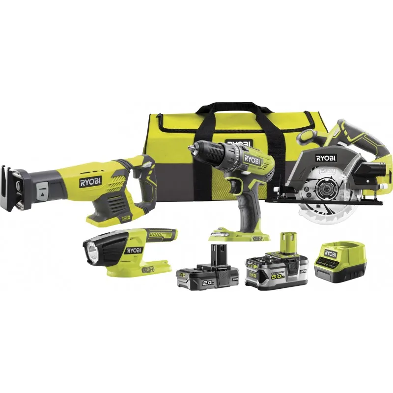 Набор Ryobi ONE — 18 В, 4 инструмента
