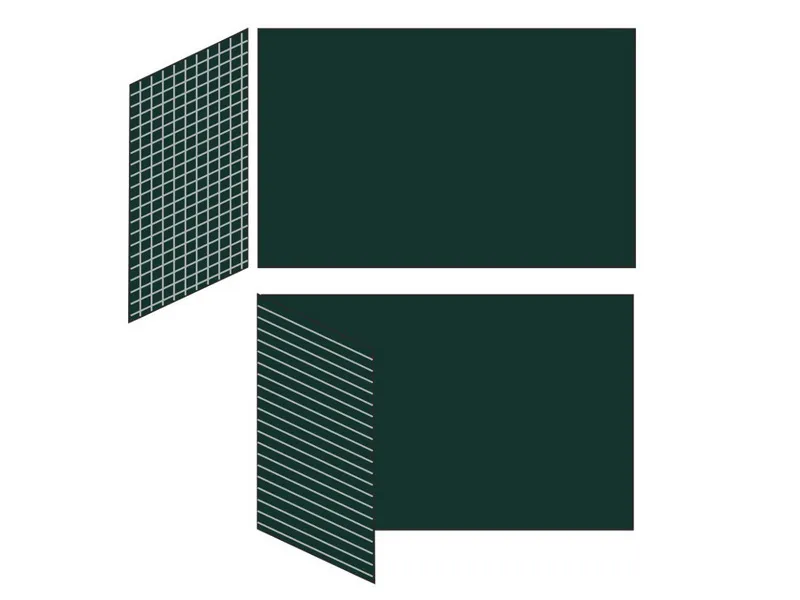 Магнитно-меловая двухсекционная доска 100×225, створка слева