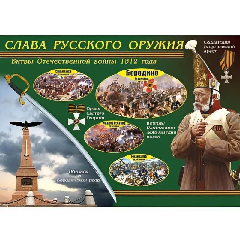 Таблица демонстрационная «Слава русского оружия» (винил 70х100)