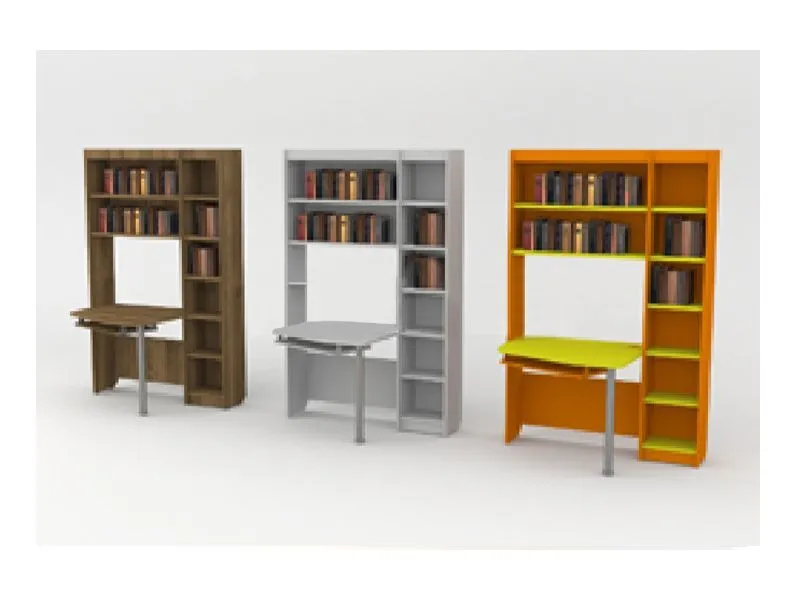 Стеллаж с компьютерным столом 1250×770×2090 мм