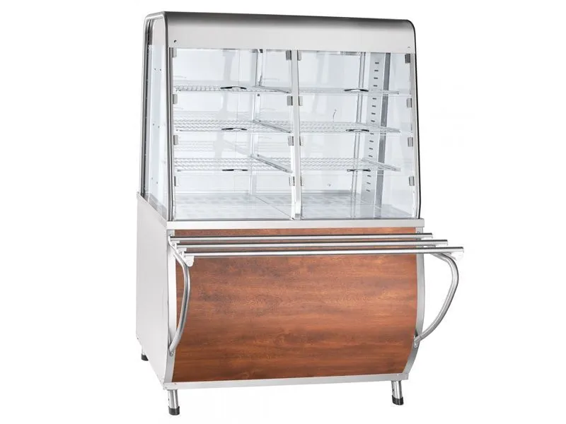 Прилавок-витрина тепловой закрытый Премьер, 3 полки, L1120 мм