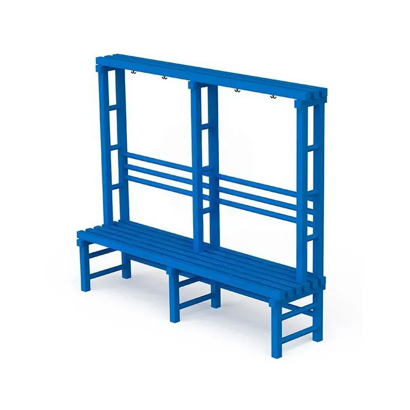 Скамейка с вешалкой односторонняя, пластик (цвет в ассортименте)