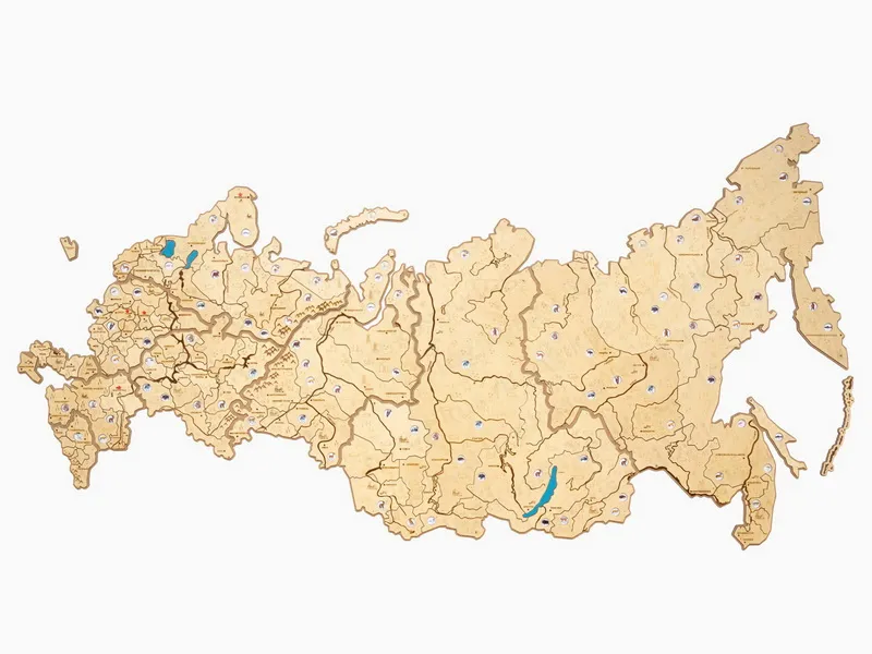 Карта России средняя