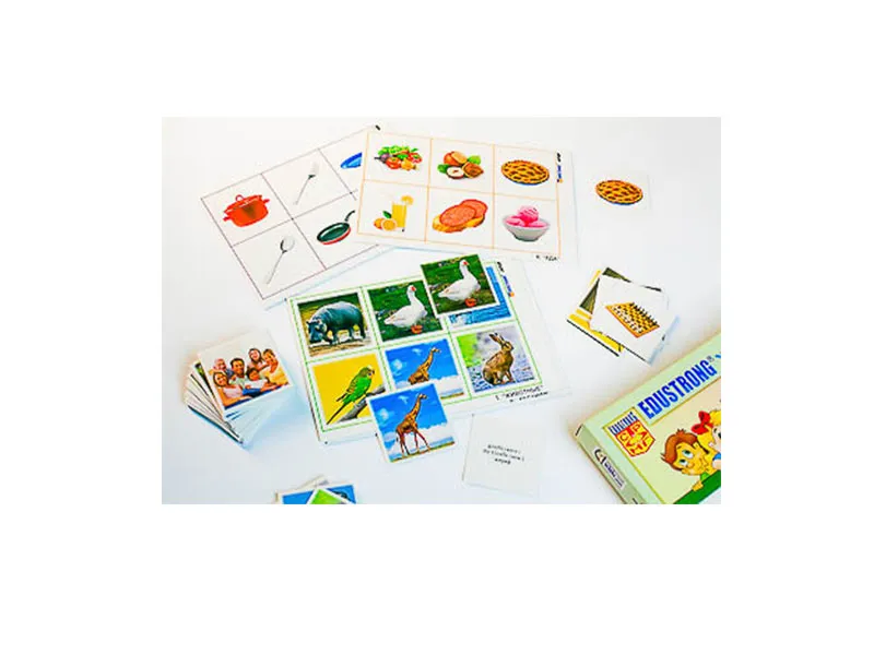 Лото Иностранный язык (3 игры, 6 планшетов, 36 карточек)