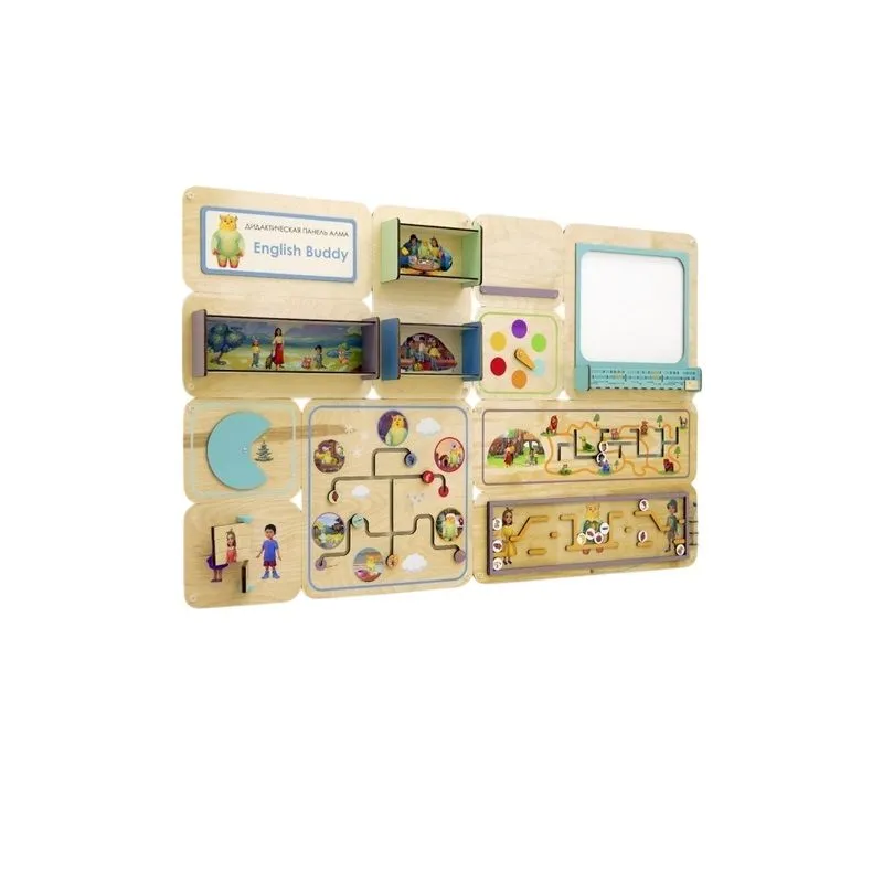 Дидактическая настенная панель для английского, 4 модуля