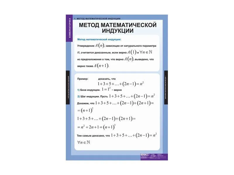Комплект таблиц «Комбинаторика», 68×98 см