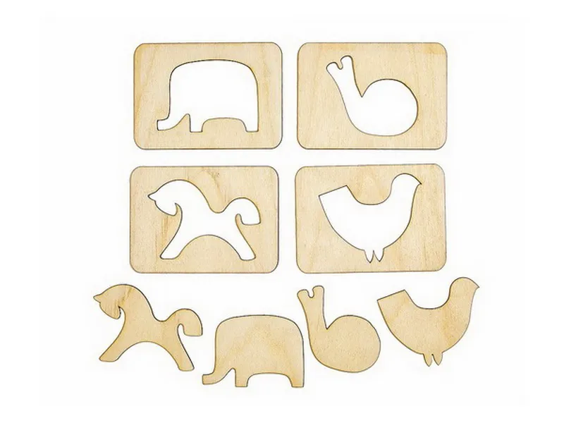 Набор трафаретов "Живой мир" — 4 элемента