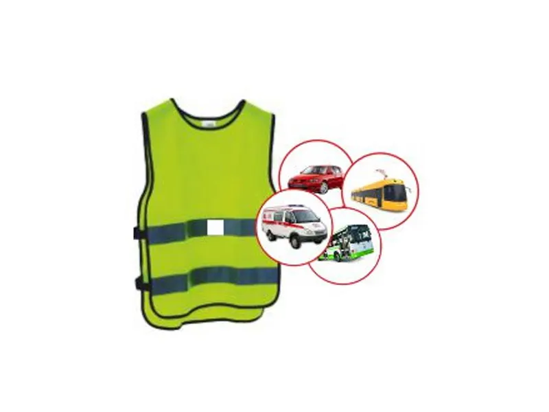 Комплект жилет сигнальный с тематическими картинками №2 (транспорт)