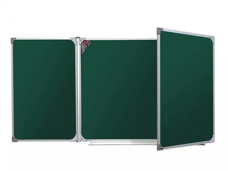 Трехэлементная магнитно-меловая доска 100х200 - алюминиевый профиль