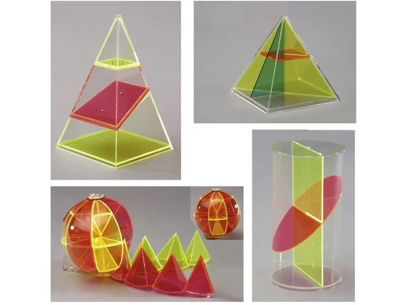 Набор прозрачных геометрических тел с сечениями, дополнительный