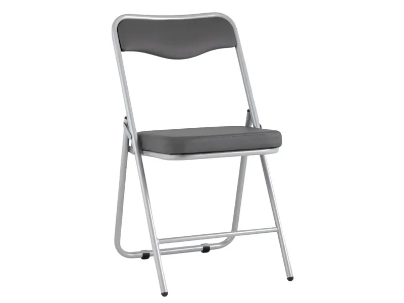 Складной стул экокожа, каркас металлик