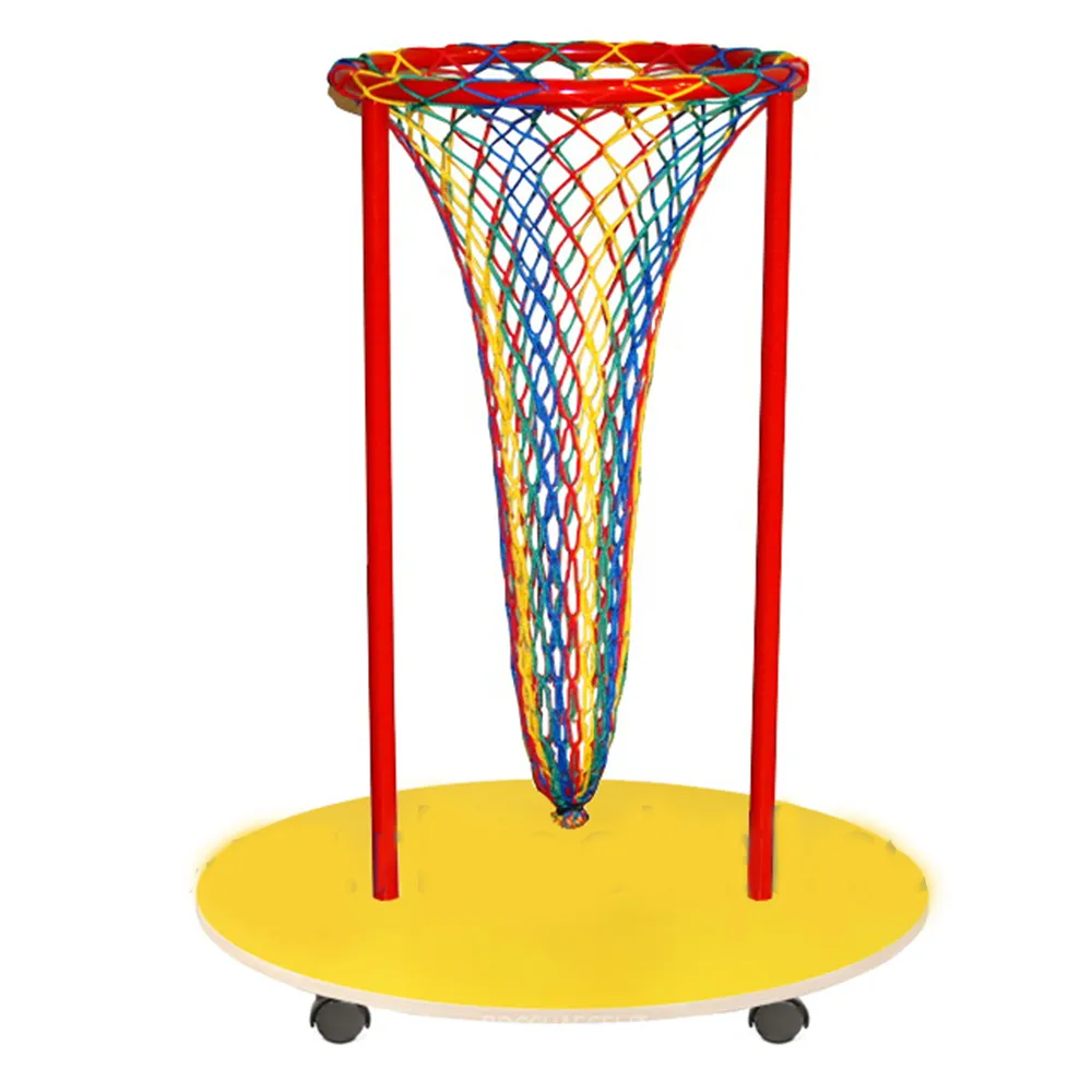 Корзина для заброса мячей на колёсиках 60х70 см