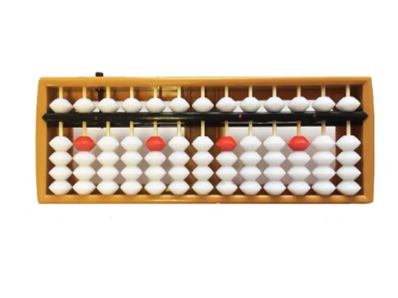 Счёты абакус, 13 рядов, белый, с кнопкой сброса