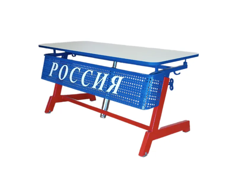 Стол ученический двухместный Патриот-2п, регулируемый