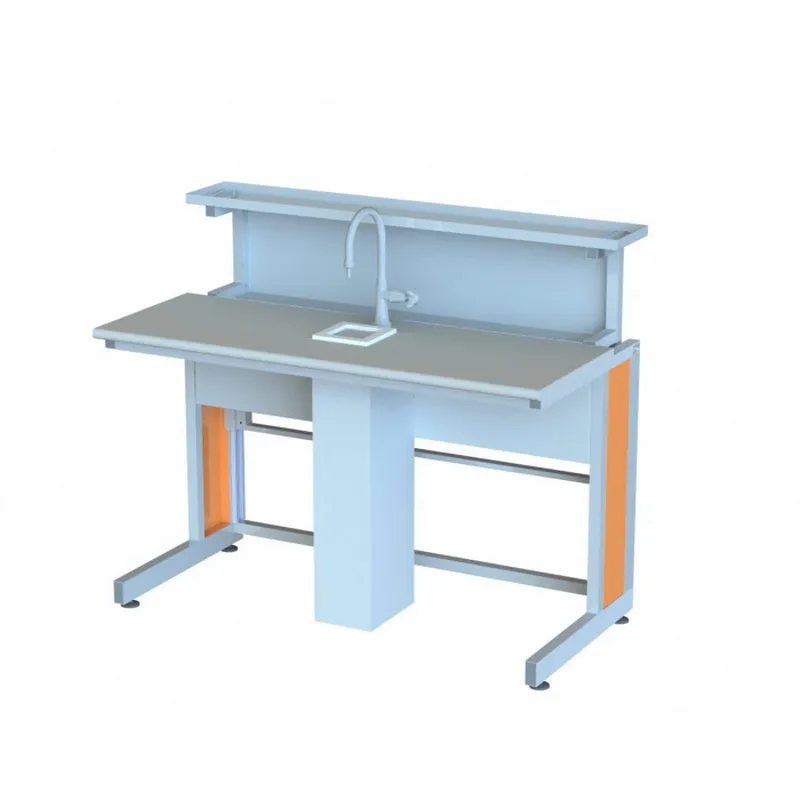Лабораторный островной стол с надстройкой 1200×1200×900 мм