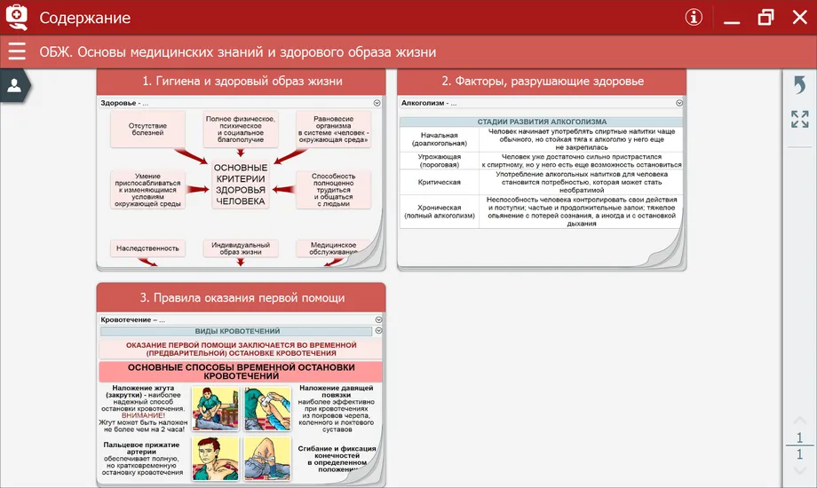 Интерактивное пособие ОБЖ: основы медицины и ЗОЖ 5–11 кл.