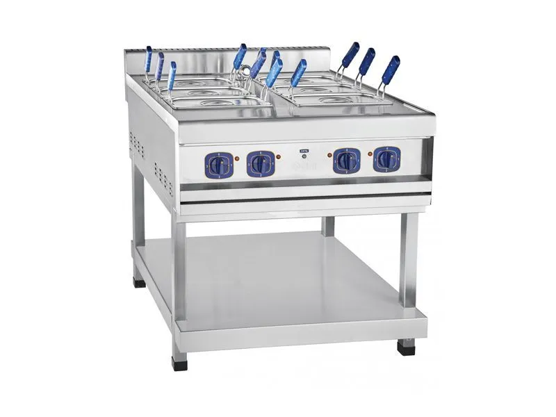 Электроварка двойная на подставке, 4 перфорированные гастроемкости, 80х90х95 см