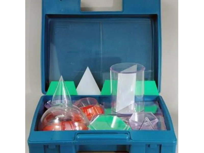 Прозрачный набор геометрических тел с сечениями, большой