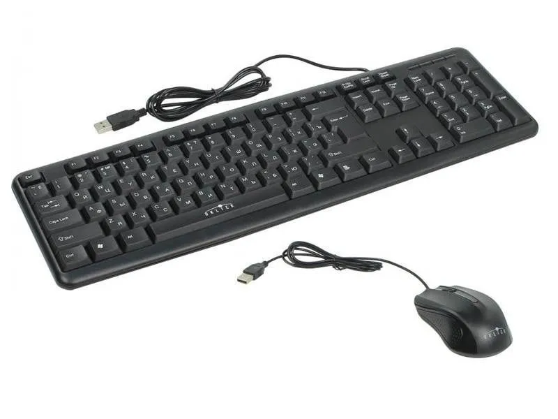 Комплект (клавиатура+мышь) Oklick 600M, USB, проводной, цвет черный