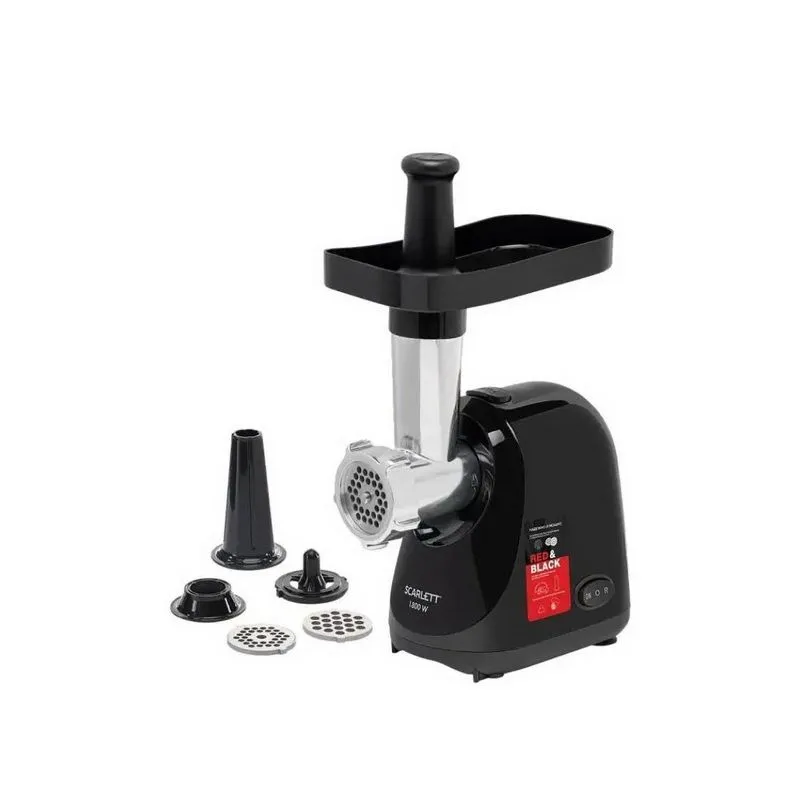 Мясорубка Scarlett Red & Black SC-MG45S75, черный/красный