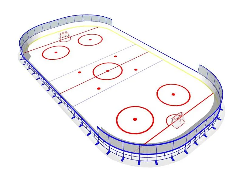 Хоккейный корт, фанера