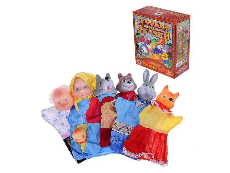 Кукольный театр «Колобок» — перчаточные куклы (6 шт.)