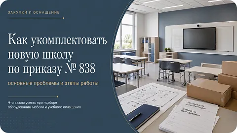 Как укомплектовать новую школу по приказу № 838: основные проблемы и этапы работы